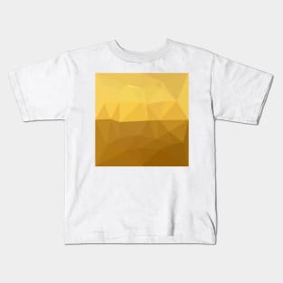 Light Goldenrod Abstract Low Polygon Background Kids T-Shirt